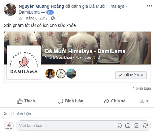 Hình ảnh Review Của Khách Hàng Về Các Sản Phẩm Từ Đá Muối Himalaya chính hãng tốt giá rẻ nhất tại DamiLama