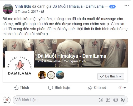 Hình ảnh Review Của Khách Hàng Về Các Sản Phẩm Từ Đá Muối Himalaya chính hãng tốt giá rẻ nhất tại DamiLama