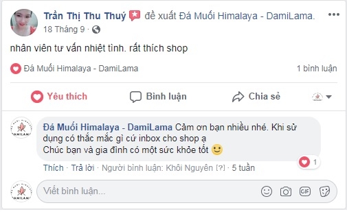 Hình ảnh Review Của Khách Hàng Về Các Sản Phẩm Từ Đá Muối Himalaya chính hãng tốt giá rẻ nhất tại DamiLama