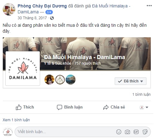 Hình ảnh Review Của Khách Hàng Về Các Sản Phẩm Từ Đá Muối Himalaya chính hãng tốt giá rẻ nhất tại DamiLama