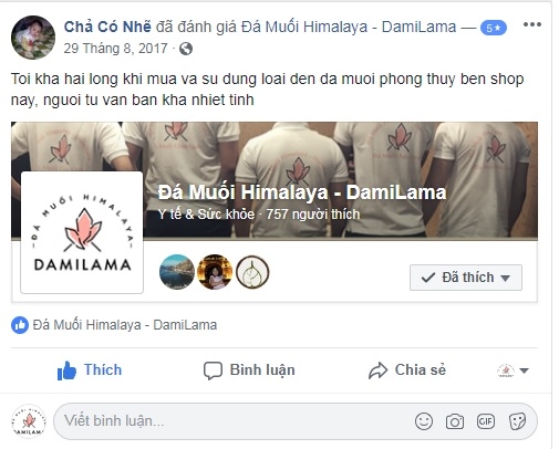 Hình ảnh Review Của Khách Hàng Về Các Sản Phẩm Từ Đá Muối Himalaya chính hãng tốt giá rẻ nhất tại DamiLama