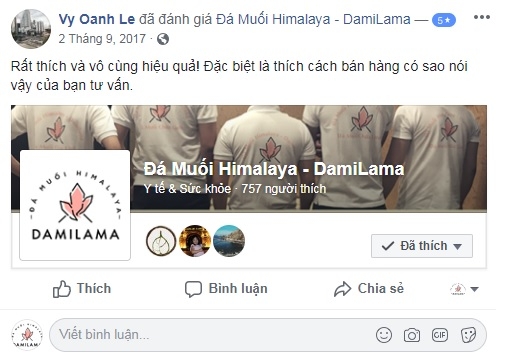 Hình ảnh Review Của Khách Hàng Về Các Sản Phẩm Từ Đá Muối Himalaya chính hãng tốt giá rẻ nhất tại DamiLama